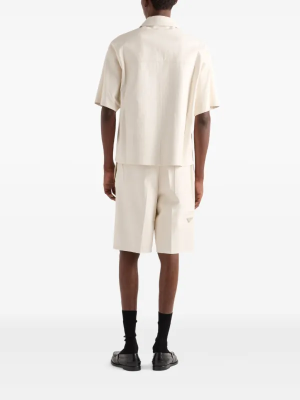Prada レザー シャツ | ホワイト | FARFETCH JP