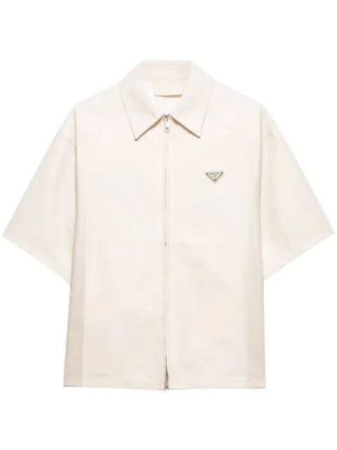 Prada leather shirt
