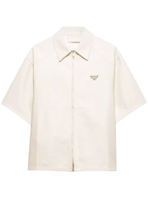 Prada chemise en cuir - Blanc - Prada - Modalova