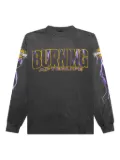 SAINT MXXXXXX lightning-bolt graphic long-sleeve T-shirt - Black
