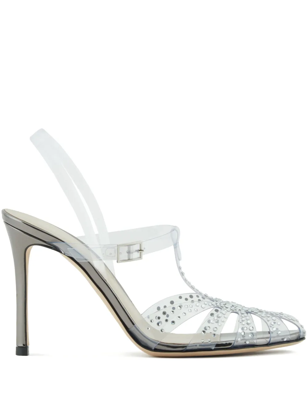 Giorgio Armani rhinestone-embellished sandals Neutrals