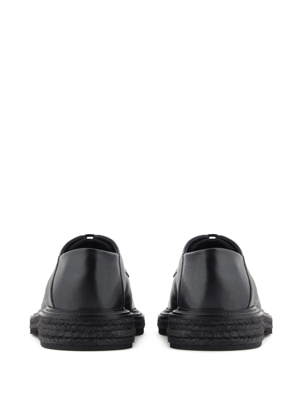 Giorgio Armani leather derby shoes Black