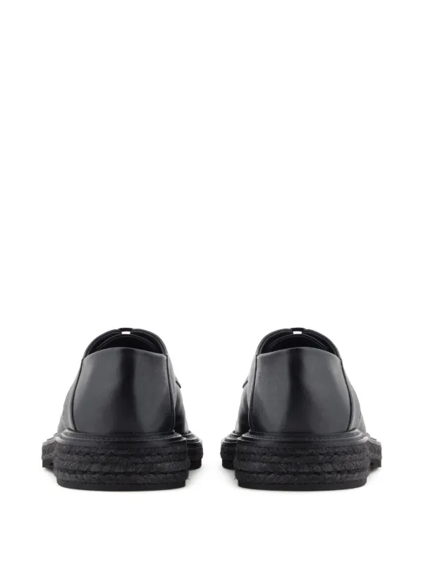 Giorgio Armani Leather Derby Shoes | Black | FARFETCH