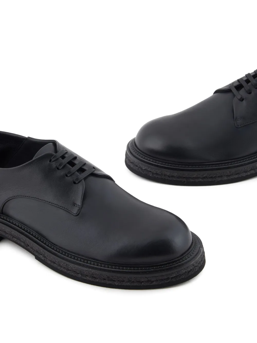 Giorgio Armani leather derby shoes Black