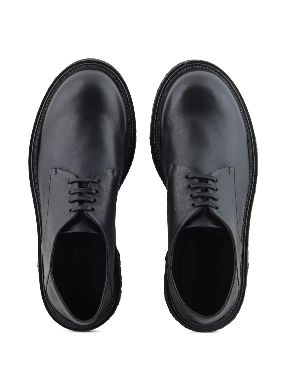Giorgio Armani leather derby shoes Black