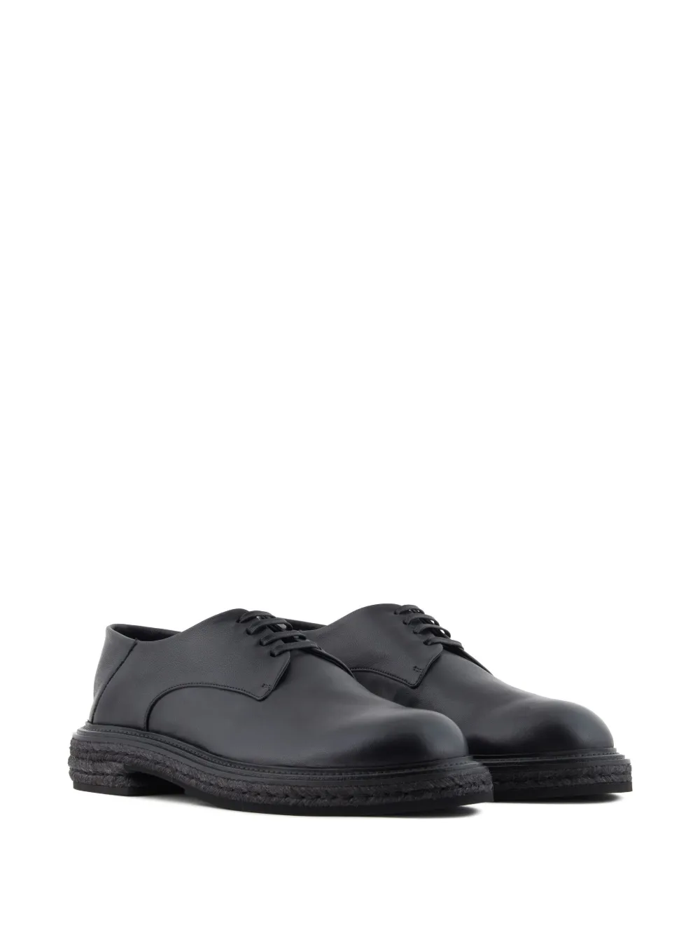 Giorgio Armani leather derby shoes Black
