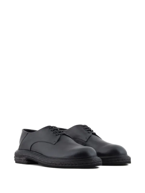 GIORGIO ARMANI パテントレザー スリッポン 黒 イタリア製 約27 Giorgio Armani Leather Derby Shoes | Black | FARFETCH