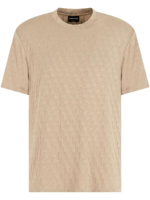 Giorgio Armani t-shirt à motif en jacquard