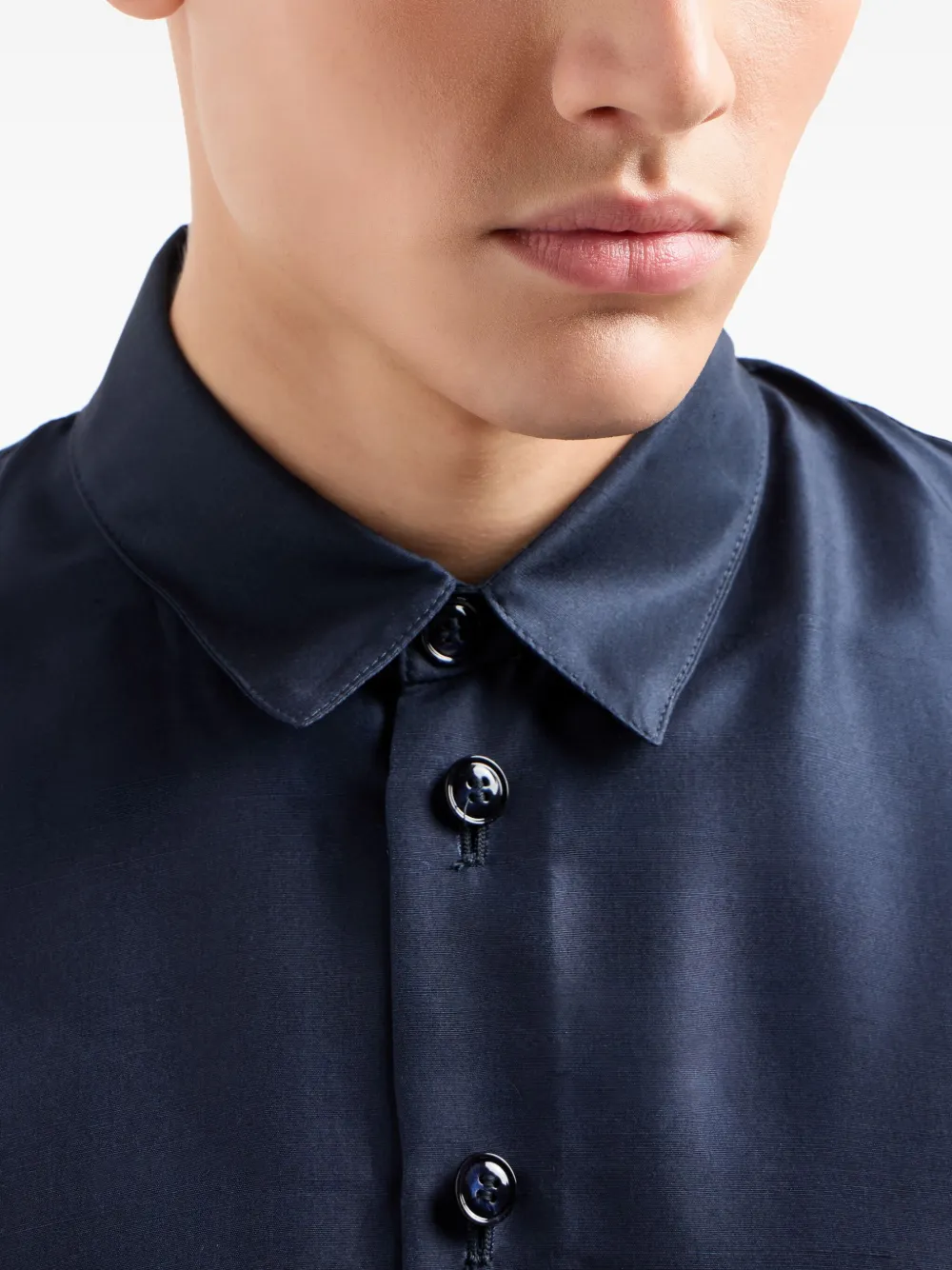 Giorgio Armani Zijden shirtjack Blauw