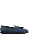 Giorgio Armani tassel-detail leather loafers - Blue