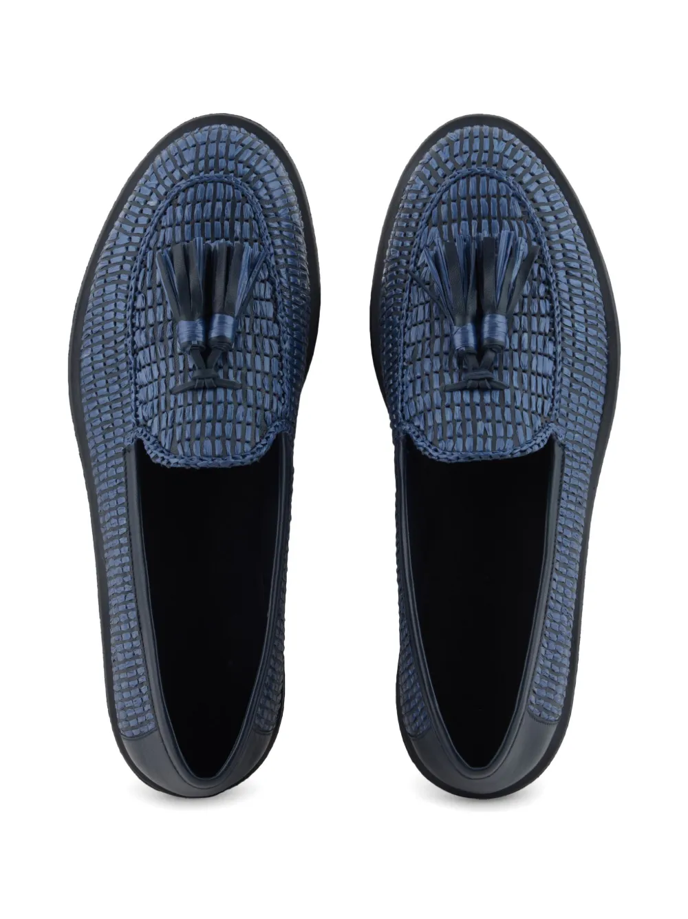 Giorgio Armani tassel-detail leather loafers Blue