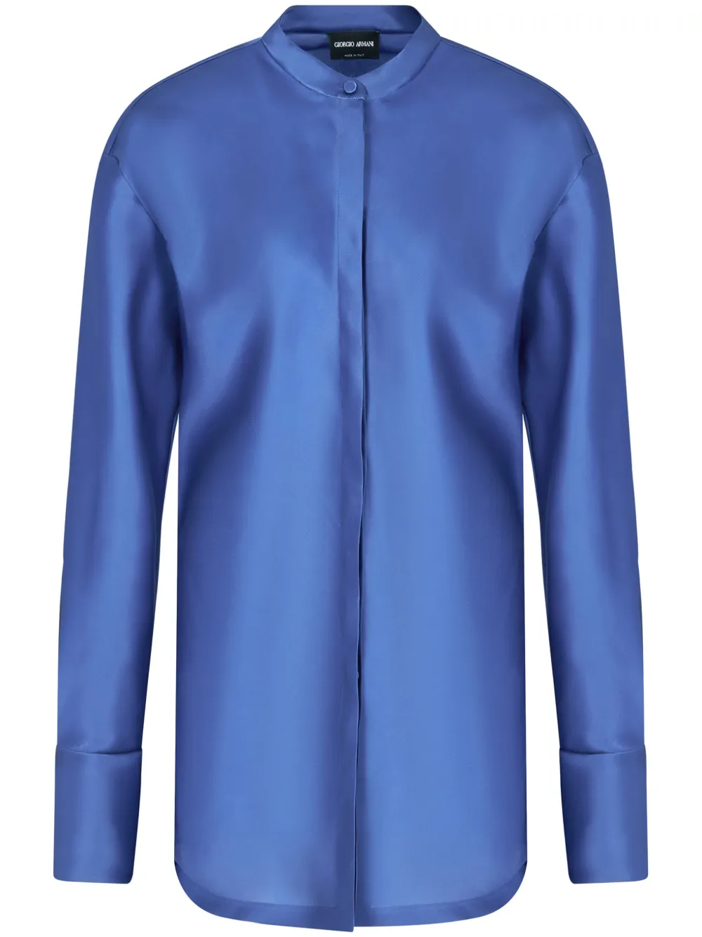 Giorgio Armani band-collar shirt | Blue | Image 1