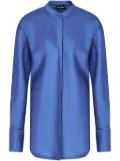 Giorgio Armani band-collar shirt - Blue