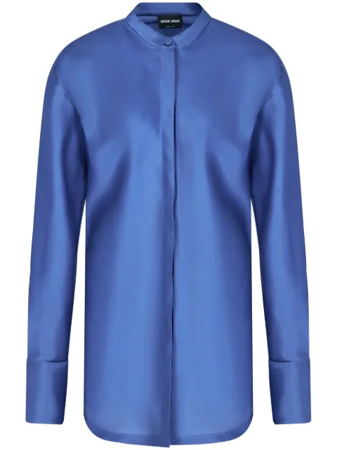 Giorgio Armani band-collar shirt 