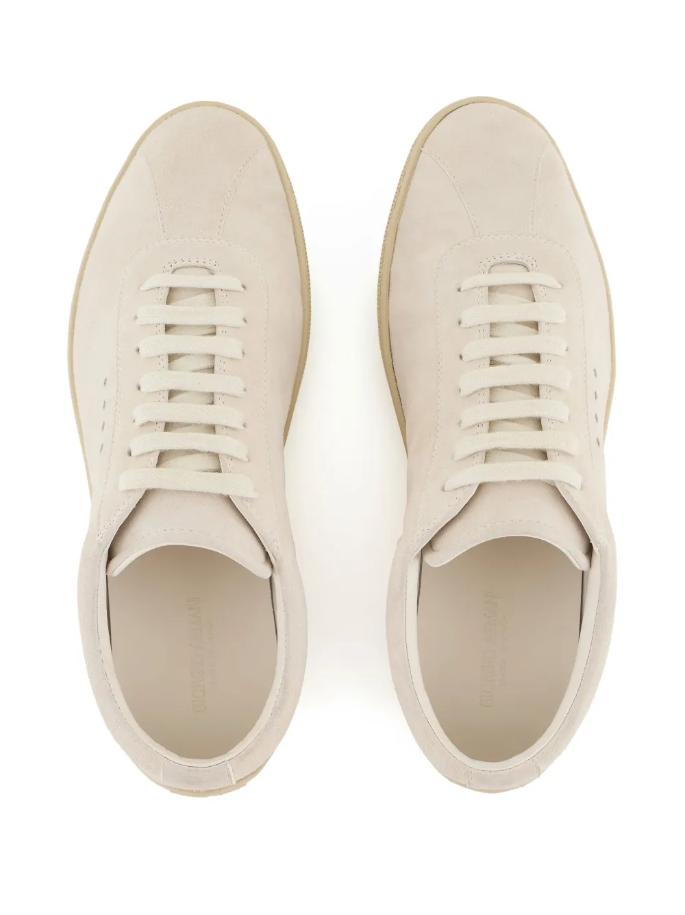 Giorgio Armani suede sneakers Neutrals