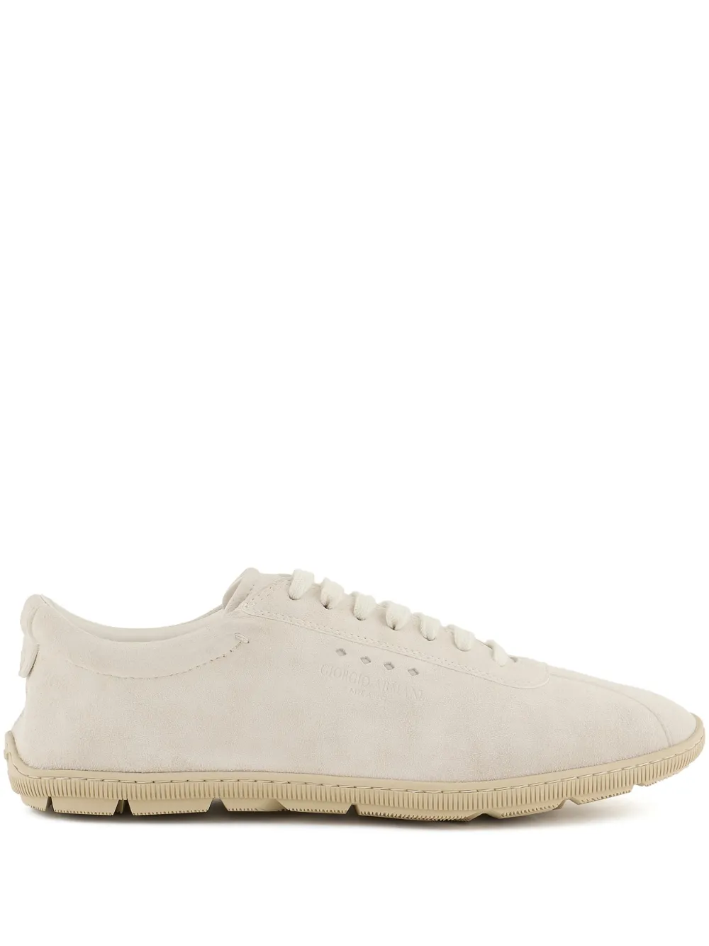 Giorgio Armani suede sneakers Neutrals