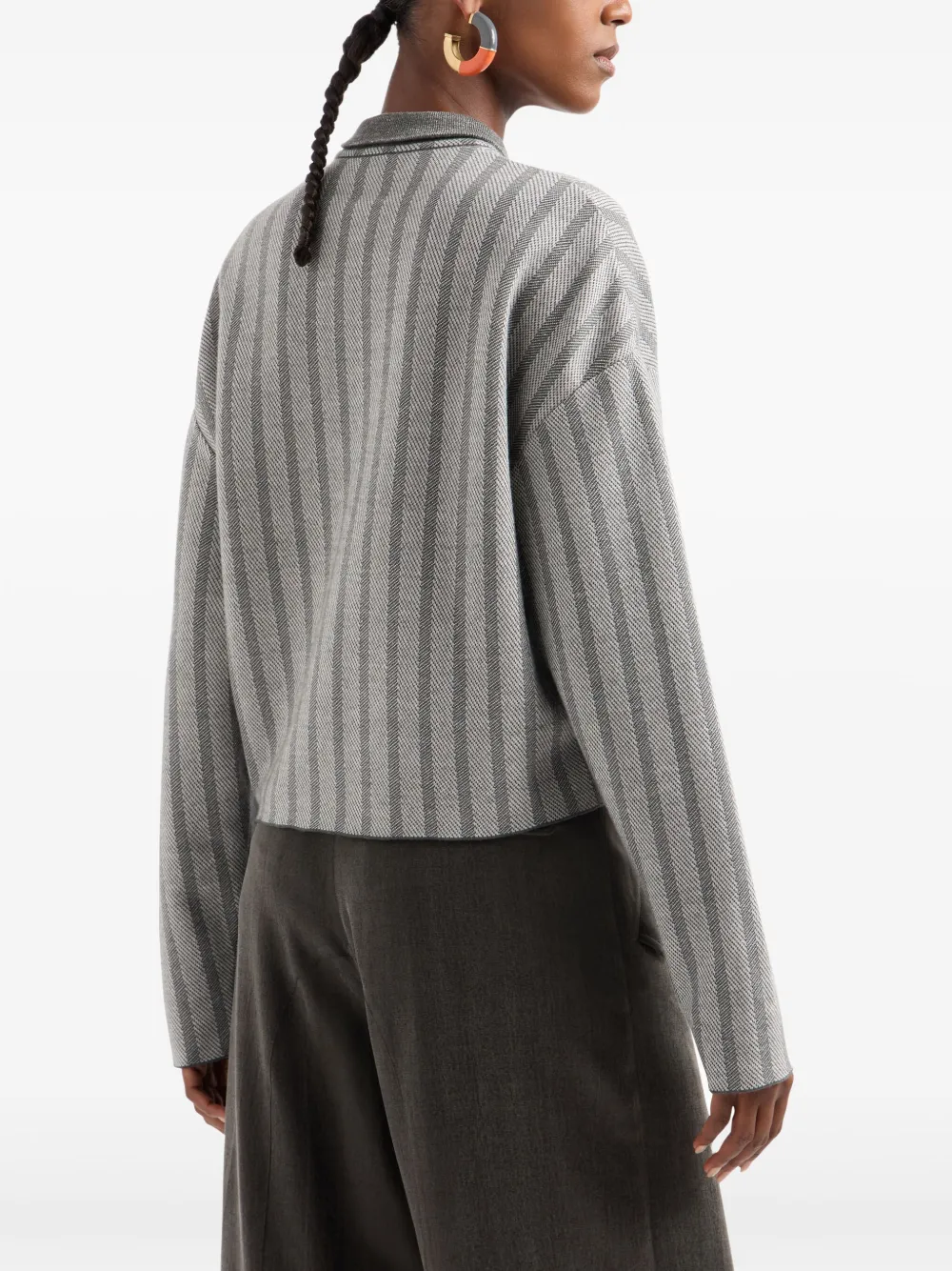 Giorgio Armani Jack met jacquard Grijs
