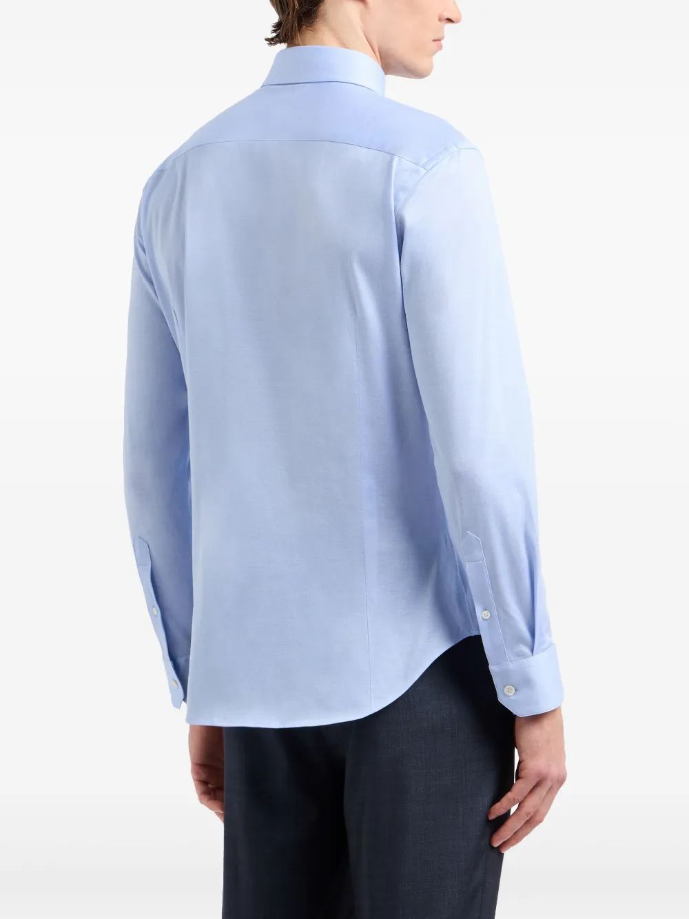 Giorgio Armani Katoenen overhemd Blauw