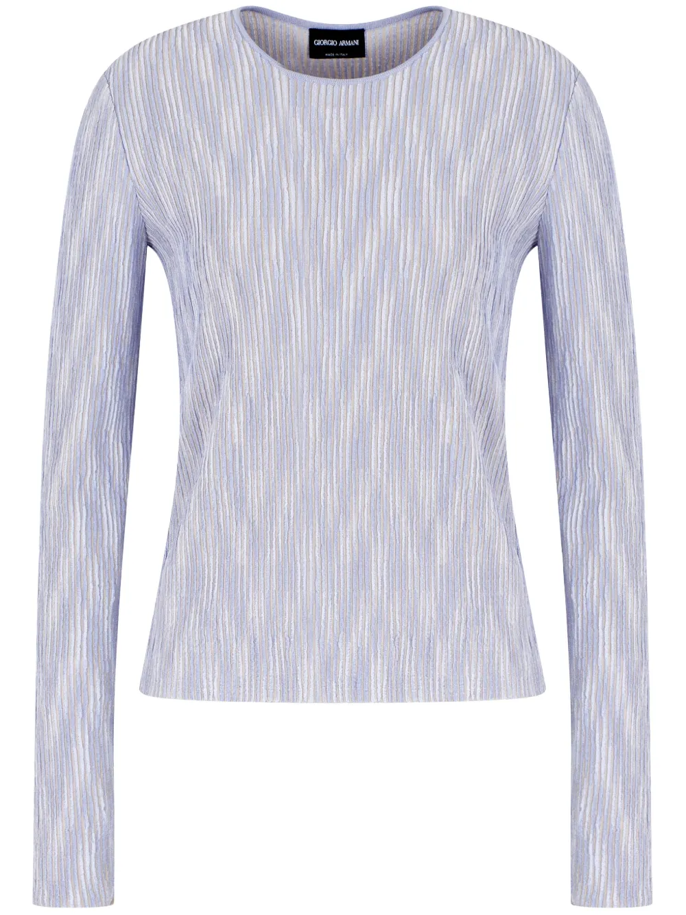 Giorgio Armani fine ribbed jersey top | Blue | Image 1