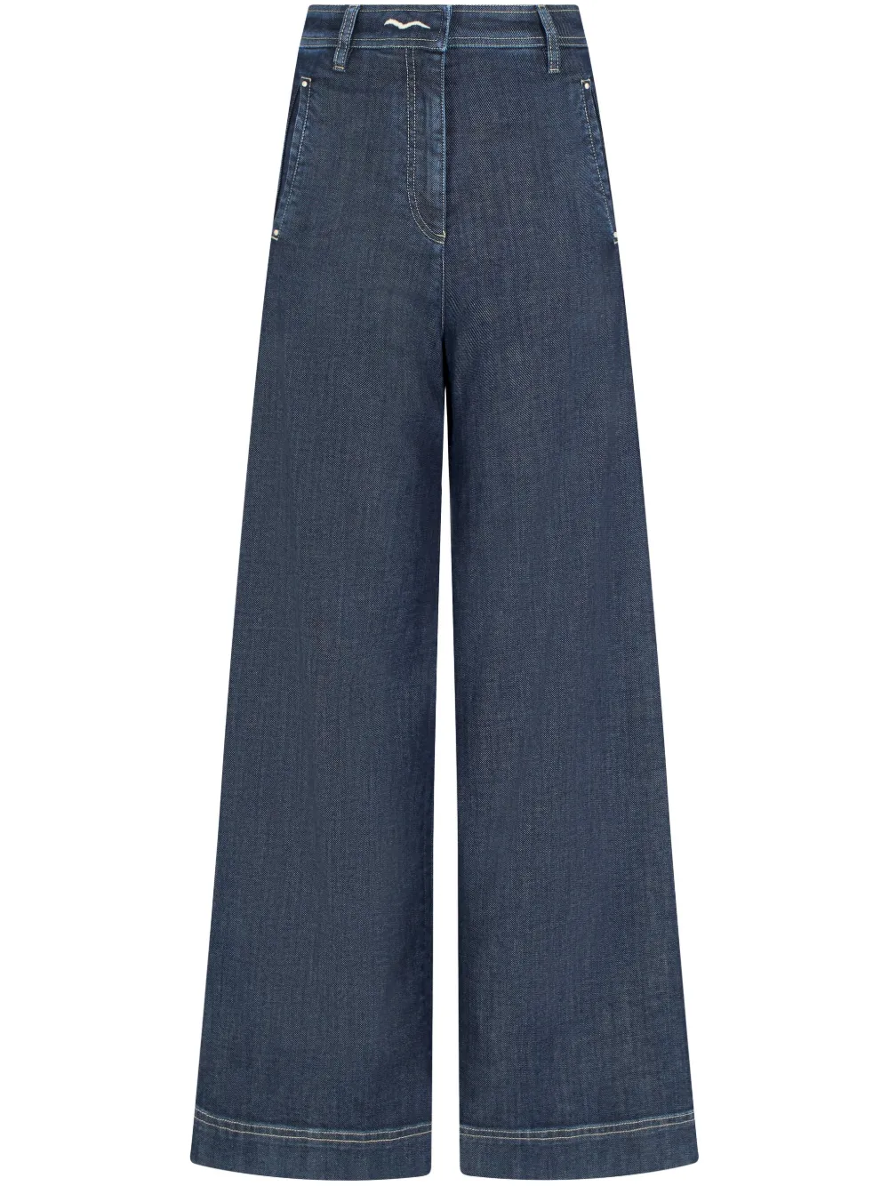 Giorgio Armani Wide-leg Jeans In Blue