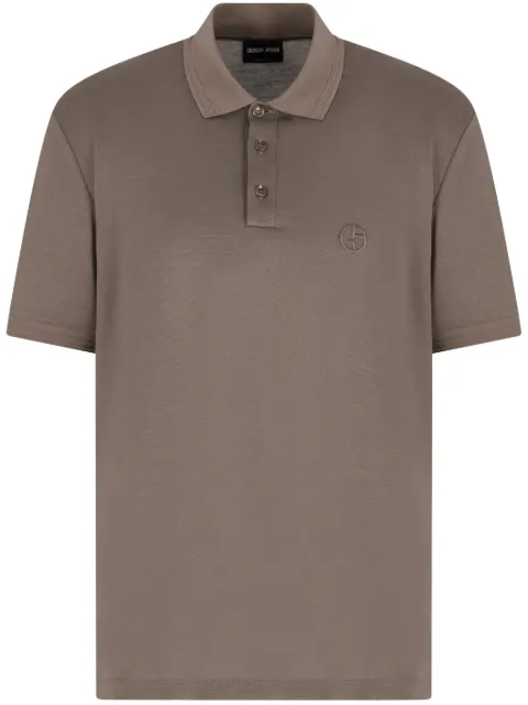 Giorgio Armani logo-embroidered polo shirt