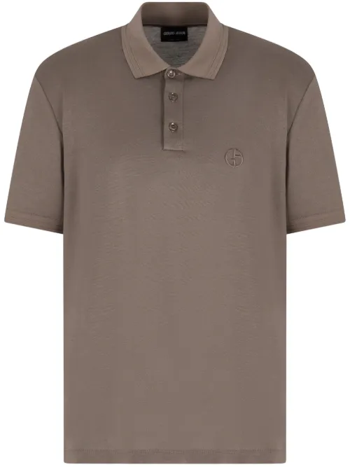 Polo à logo brodé - Giorgio Armani - Modalova