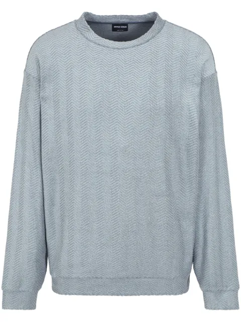 Giorgio Armani zigzag embroidered sweater 