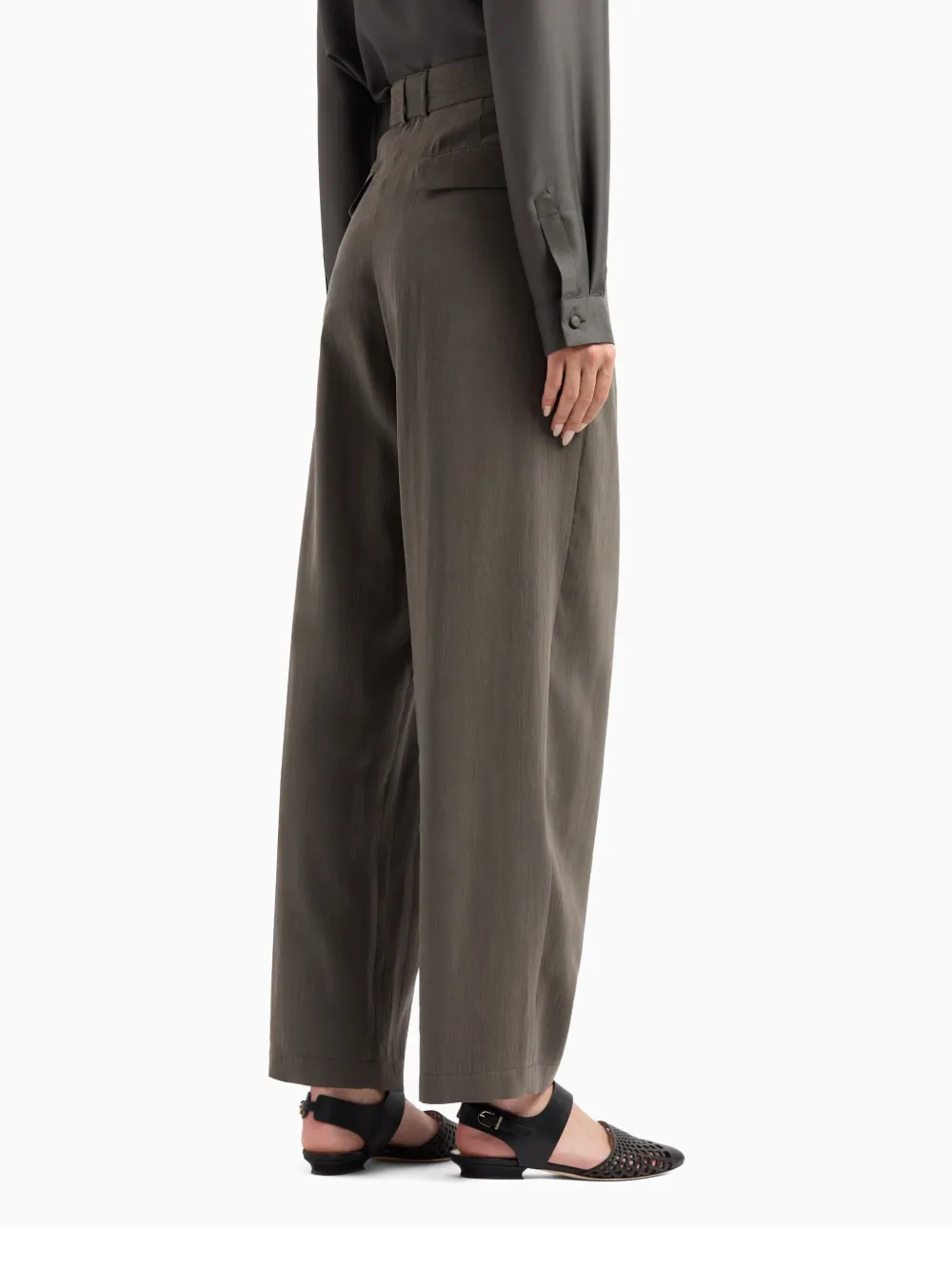 Giorgio Armani Pleat Detailing Trousers In Green