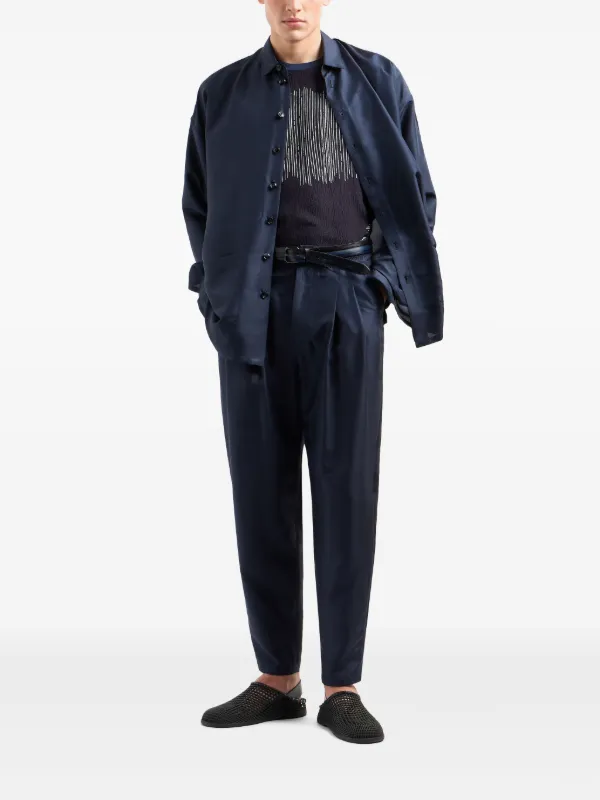 美品ジョルジオアルマーニシルクパンツ Giorgio Armani シルク パンツ | ブラック | FARFETCH JP