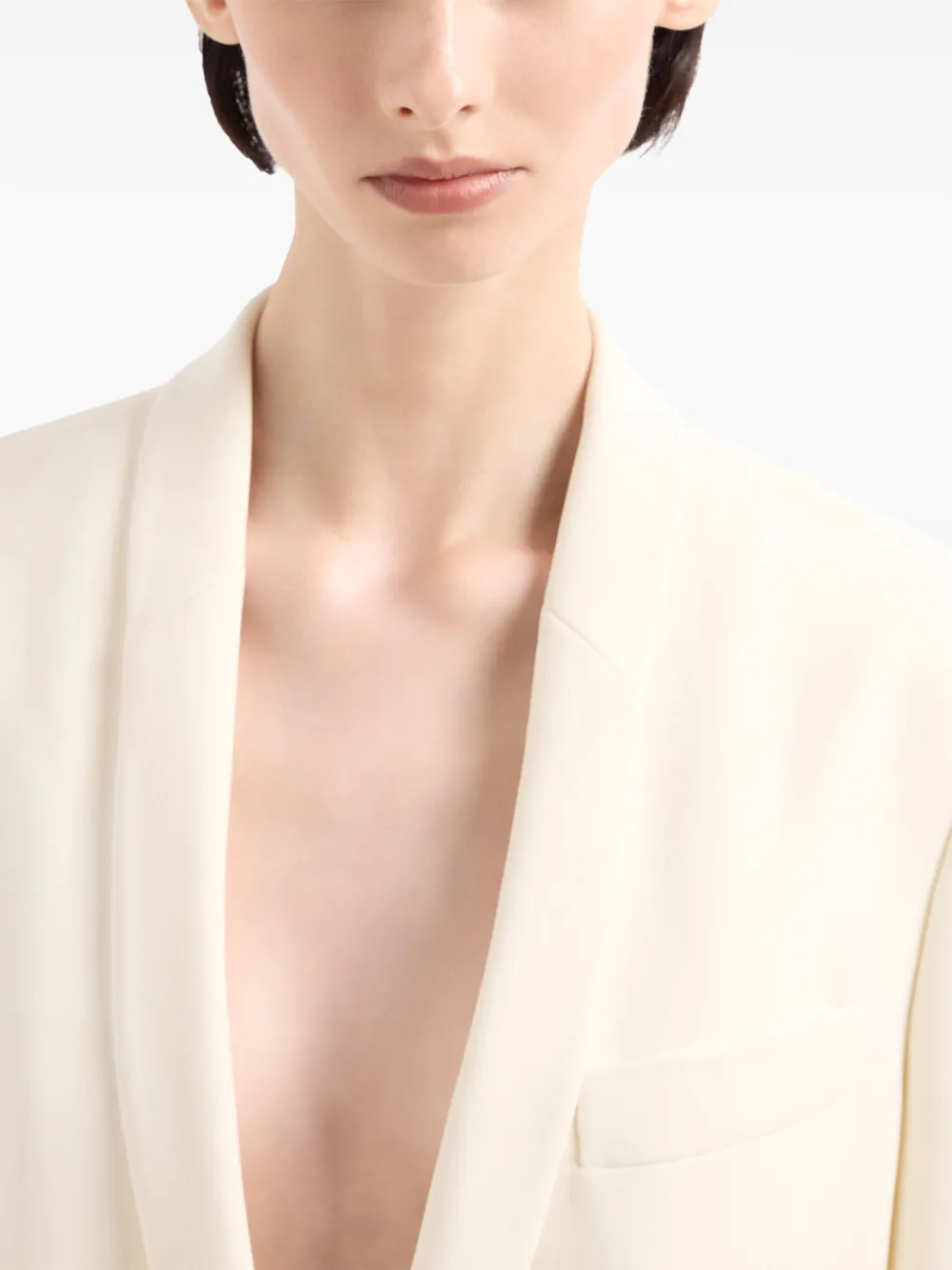 Giorgio Armani Blazer met sjaalrevers Wit