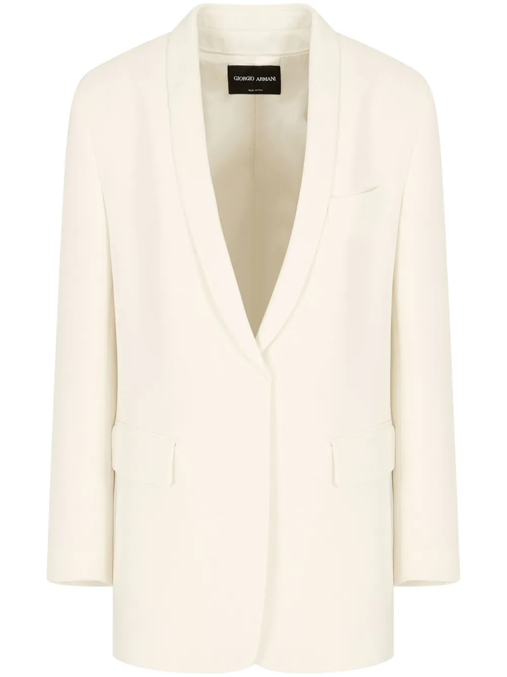 Giorgio Armani Blazer met sjaalrevers Wit