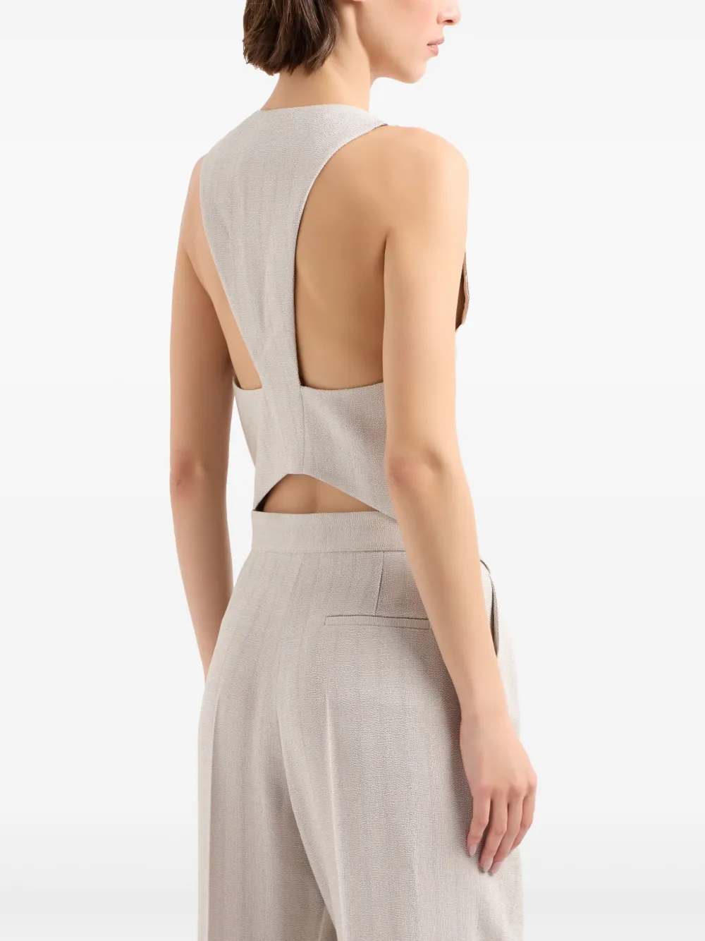 Giorgio Armani Printed Gilet In White