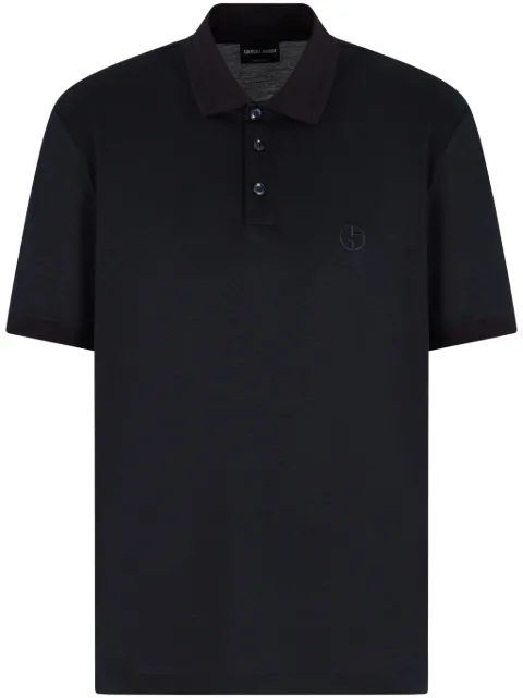 Giorgio Armani Camisa polo com logo bordado