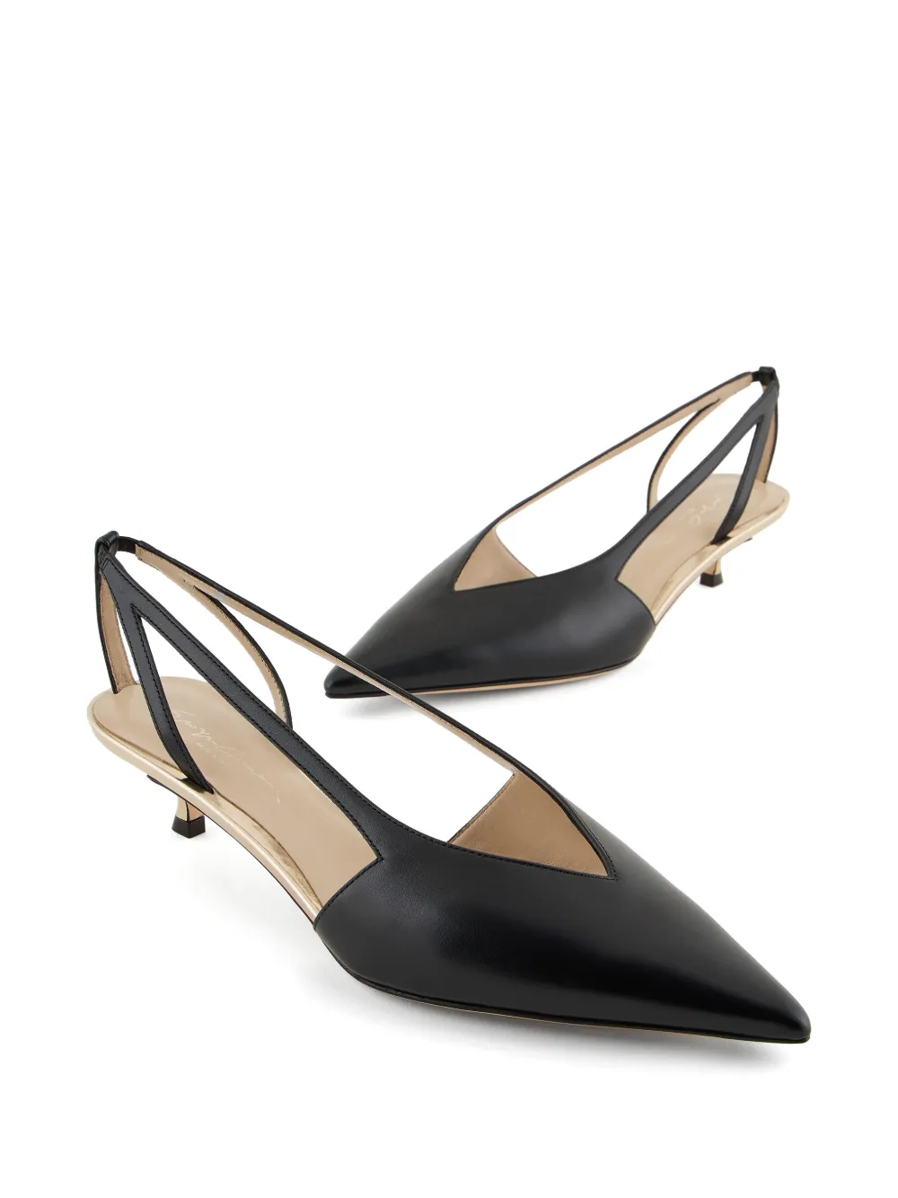 Giorgio Armani 35mm leather pumps Black