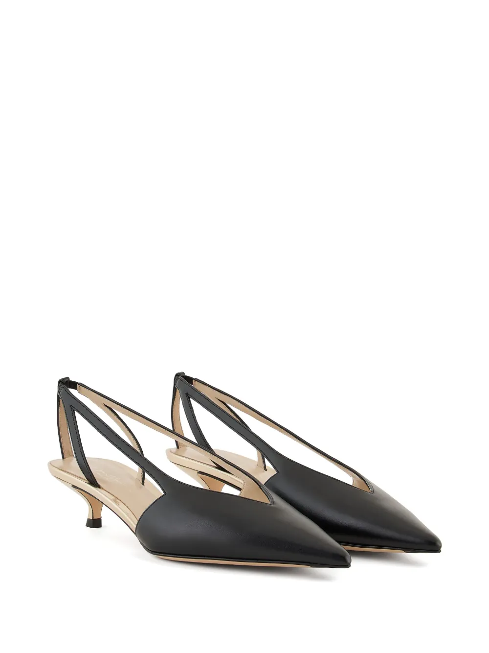 Giorgio Armani 35mm leather pumps Black