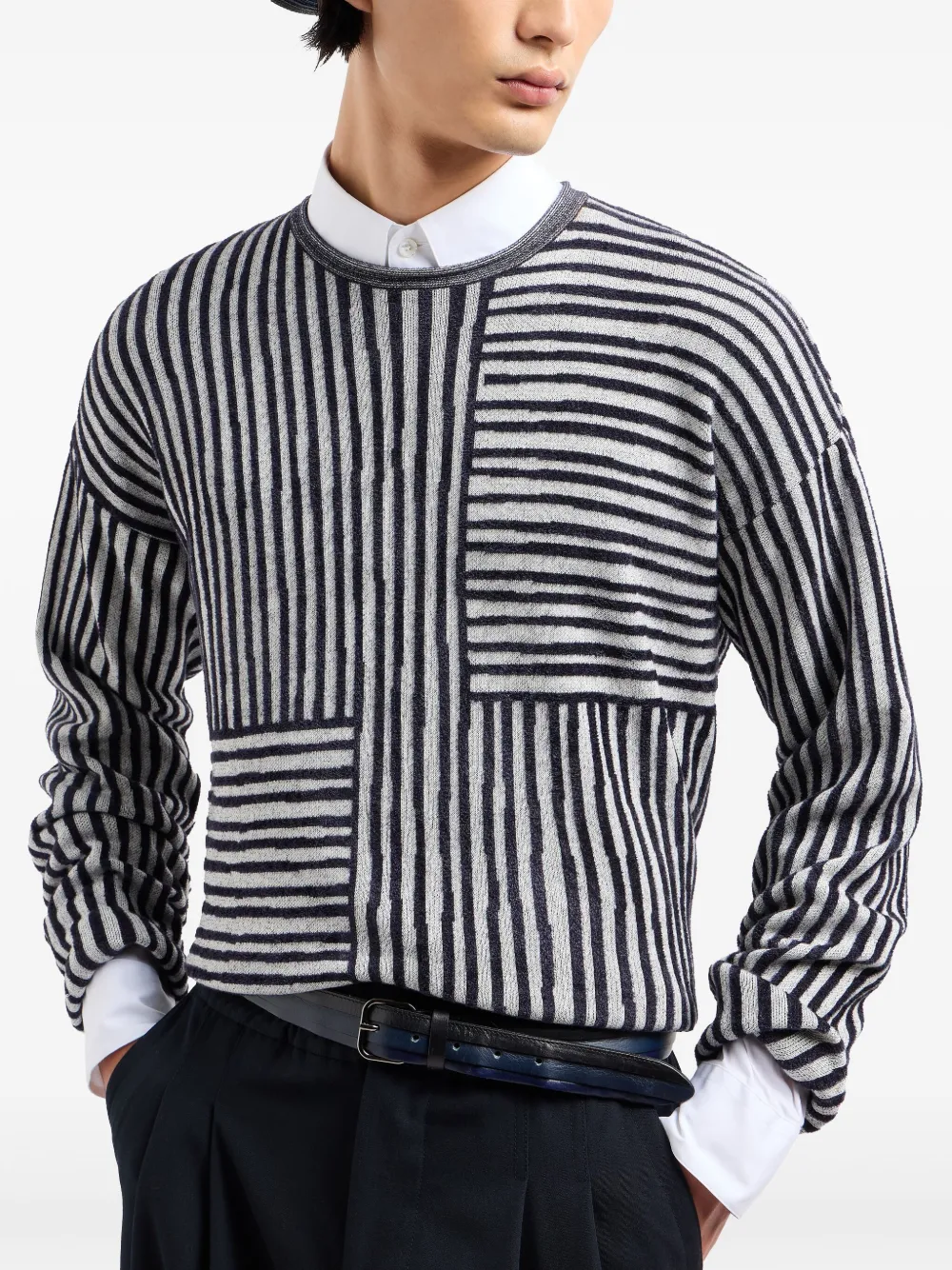 Giorgio Armani Gestreepte trui Blauw