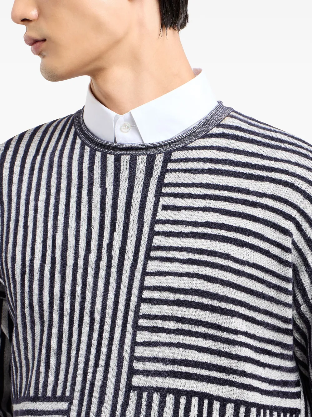 Giorgio Armani Gestreepte trui Blauw