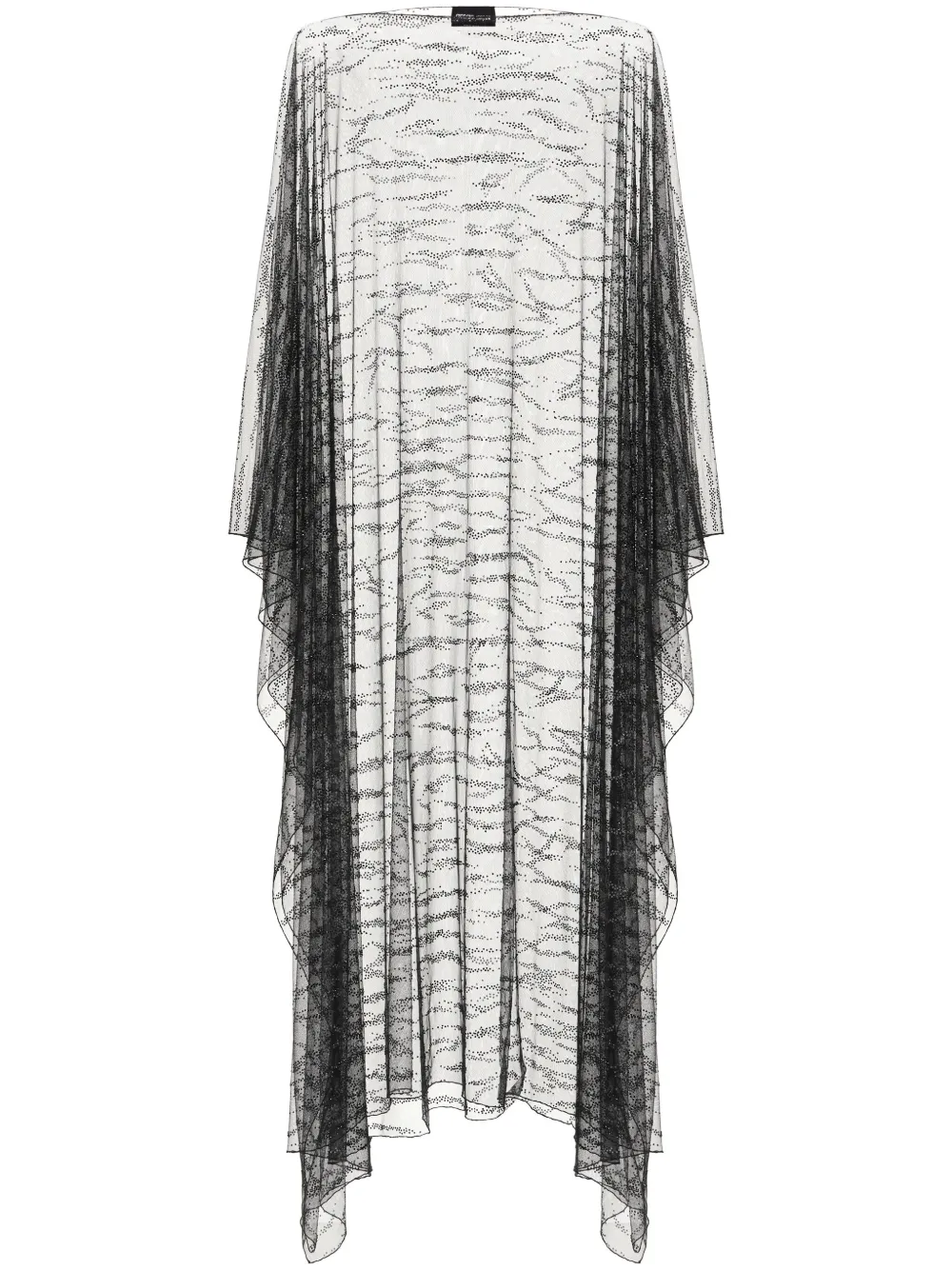 Giorgio Armani Semi-doorzichtige cape Zwart