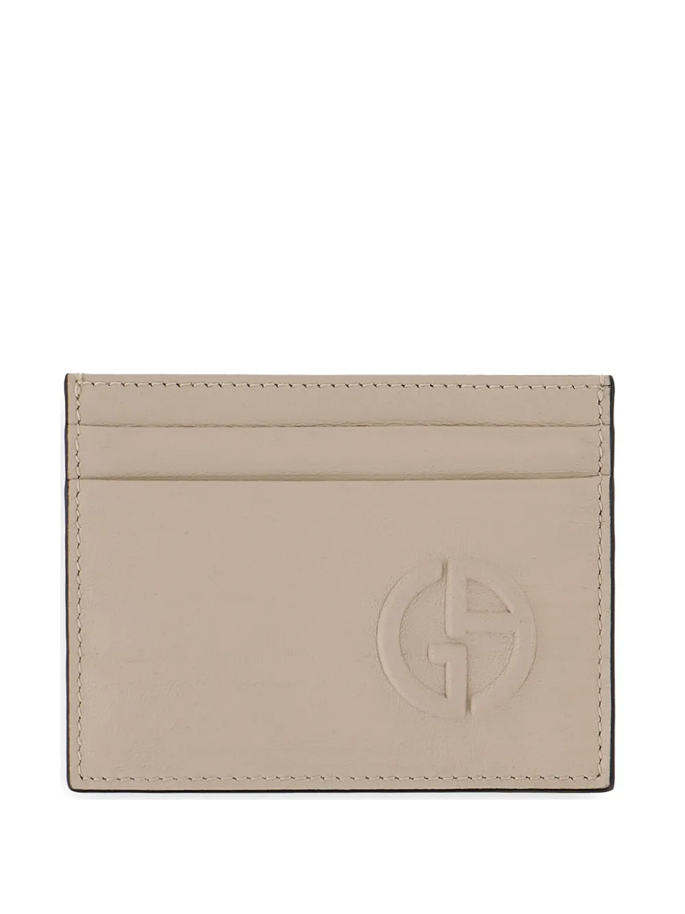 Giorgio Armani Leather Keychain And Wallet In Green