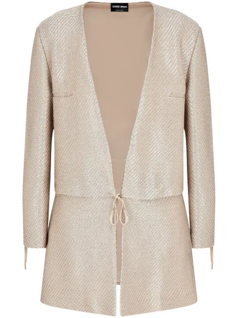 Giorgio Armani raffia jacquard jacket