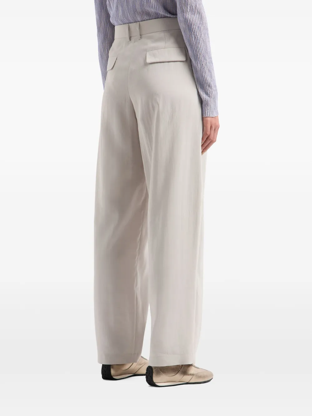 Giorgio Armani Geplooide pantalon Grijs