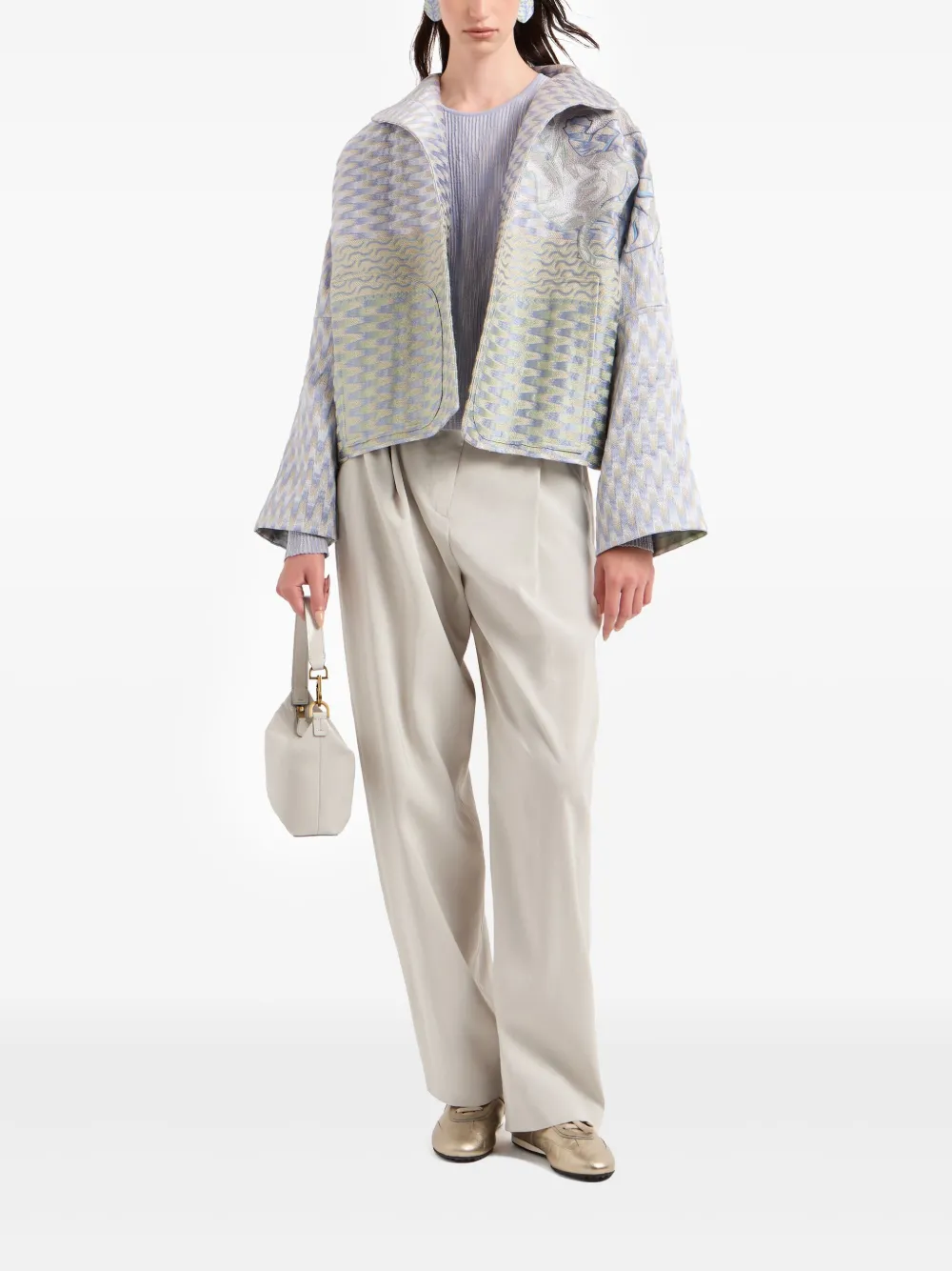 Giorgio Armani Geplooide pantalon - Grijs