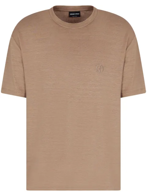 Giorgio Armani logo-embroidered T-shirt