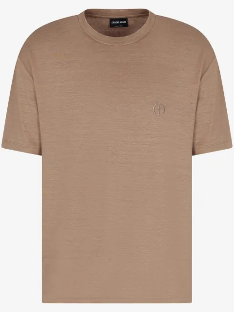 Giorgio Armani logo-embroidered T-shirt