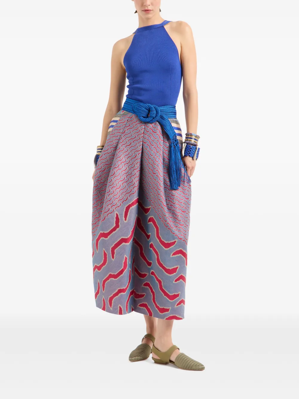 Giorgio Armani Rok met jacquard - Rood