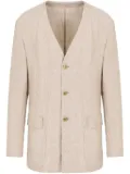 Giorgio Armani linen blazer - Neutrals