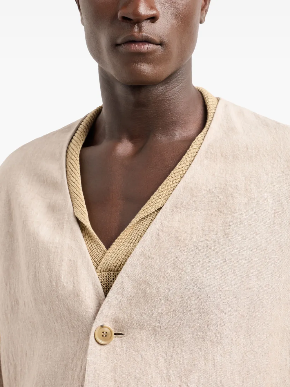 Giorgio Armani Linnen blazer Beige