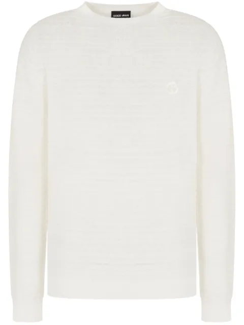 Giorgio Armani logo-embroidered jumper