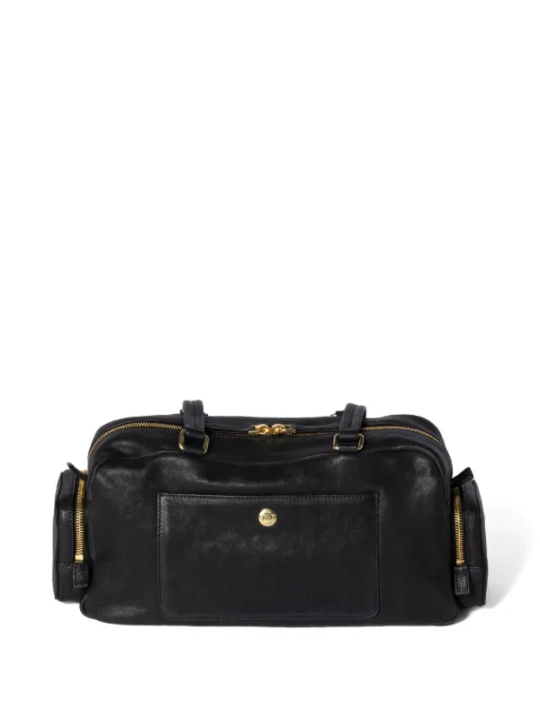 関税・送料込 MIU MIU Black leather clutch バッグ MIU MIU BLACK MATELASSÉ NAPPA LEATHER CLUTCH-EXCELLENT