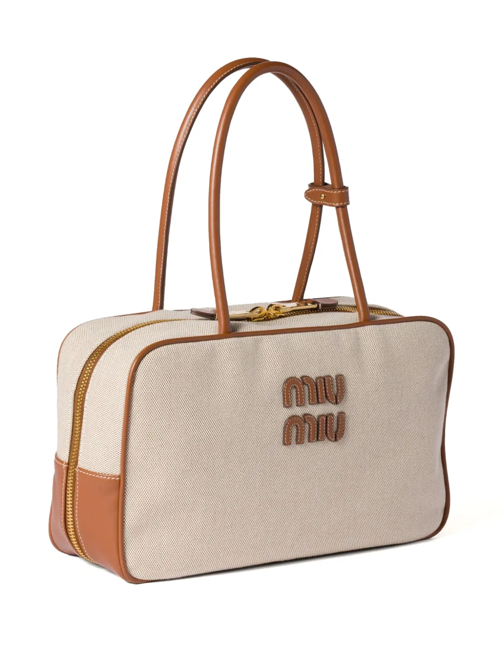 Shop Miu Miu Beau Tote Bag In Neutrals